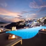katikies hotel santorini pool night view