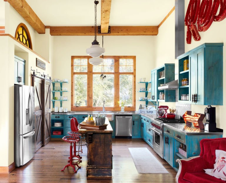 Colorful Vintage Style Kitchen