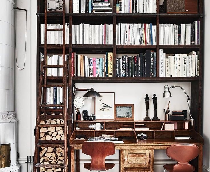 Scandinavian Design Vintage Dark Wood Furniture