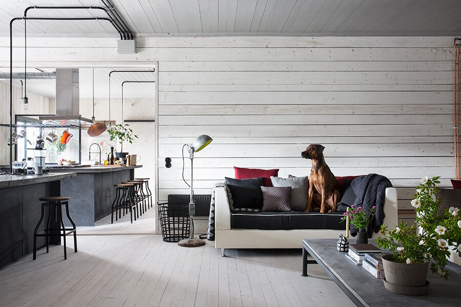 patterned white wall