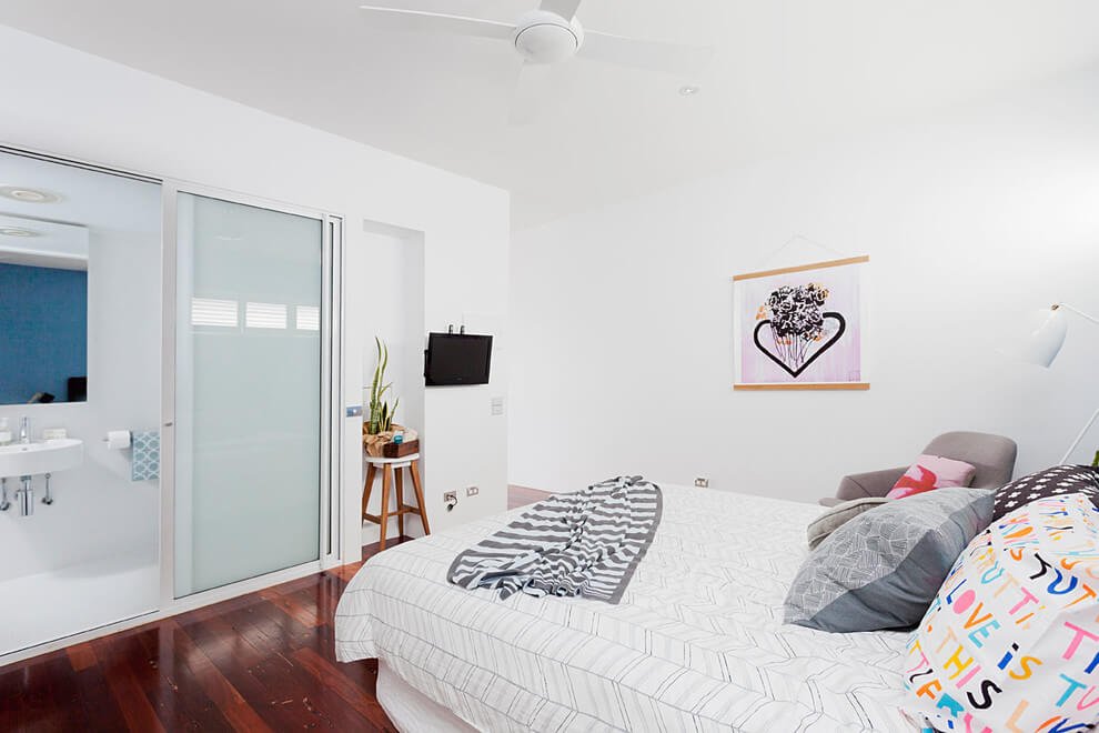 white walls and interior