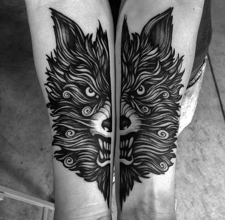 Arm Wolf Tattoo