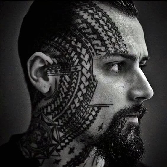 Tribal Face Tattoo