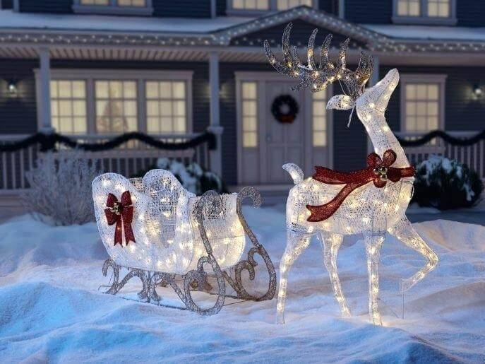 Sleigh Outdoor Ice Christmas Decor