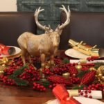 Rustic Red Gold Christmas Decoration