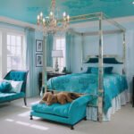 Glamorous Decor Turquoise Bedroom